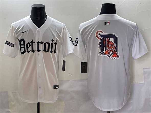 Men%27s Detroit Tigers Team Big Logo White Motor Gothic Edition Vapor Premier Limited Stitched Jersey->houston astros->MLB Jersey